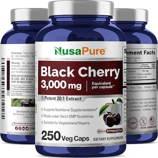 Foto 4 | Suplemento Nusapure Extracto de Cereza Negra 3000 mg 250 Cápsulas - Venta Internacional