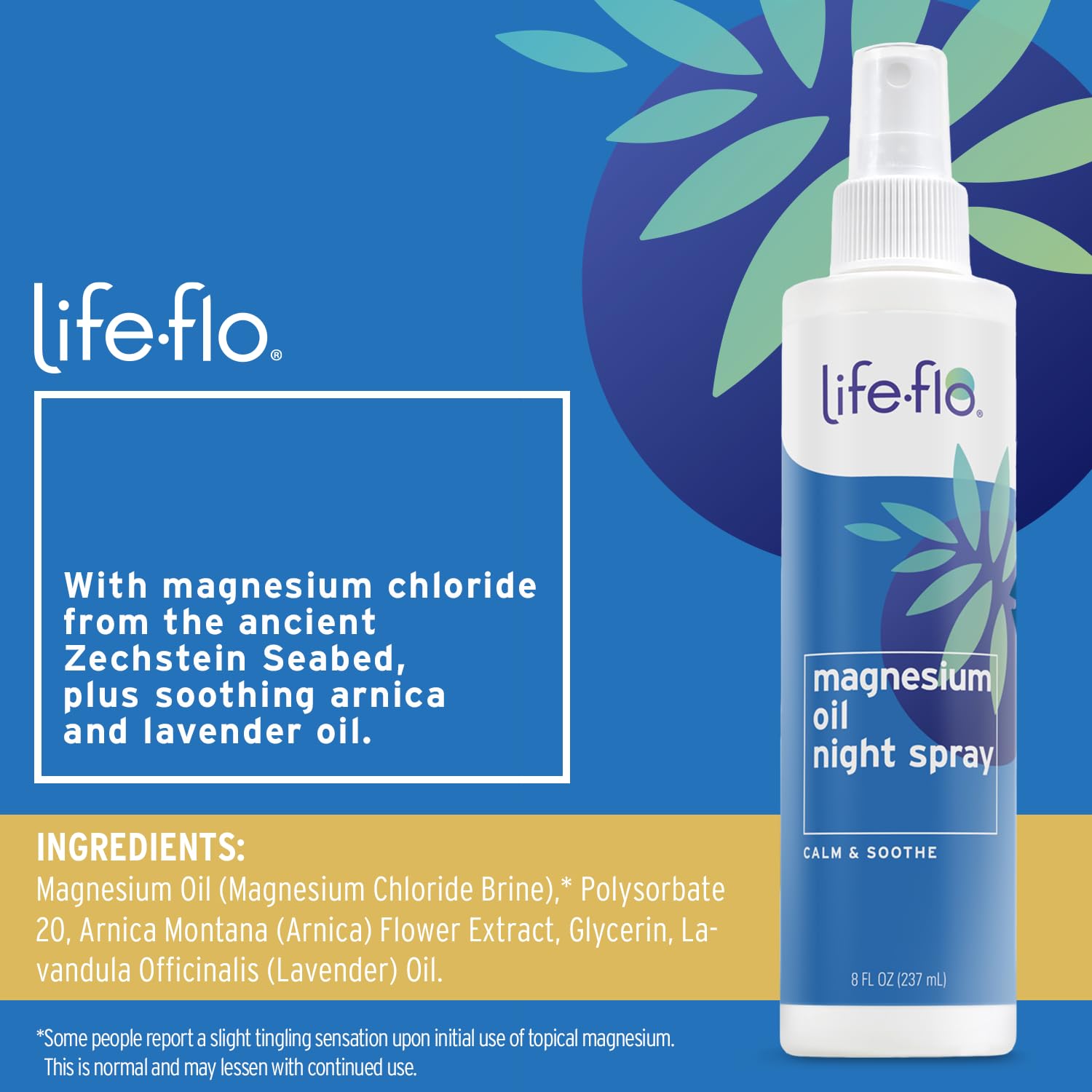 Foto 3 pulgar | Spray Nocturno de Aceite de Magnesio Life-flo Con Árnica Y Lavanda, 240 Ml - Venta Internacional