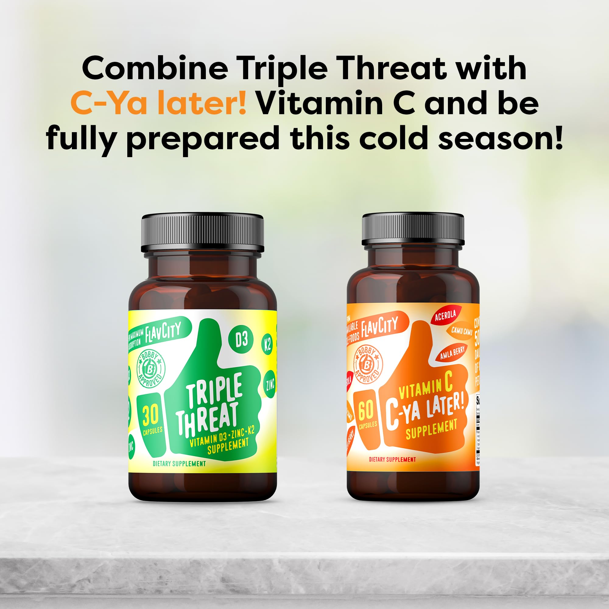 Foto 4 | Suplemento Flavcity Triple Threat Vitamina D3, Zinc y K2 30 Cápsulas - Venta Internacional
