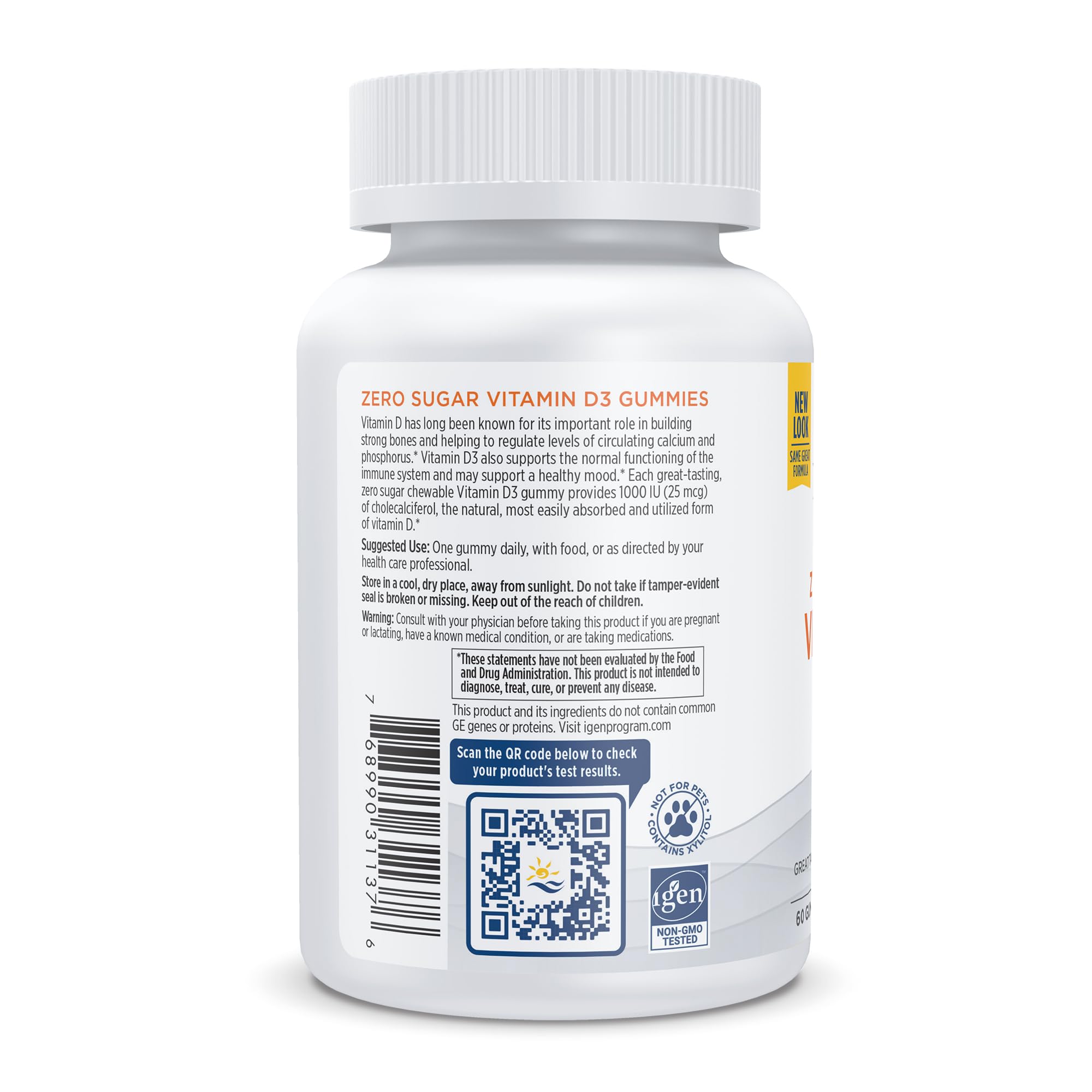 Foto 3 | Vitamina D3 Nordic Naturals en Gomitas sin Azúcar 1000 IU 60 Unidades - Venta Internacional