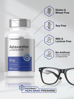 Foto 4 | Suplemento Horbaach de Astaxantina 4 mg 150 Cápsulas Blandas con Aceite De Coco - Venta Internacional