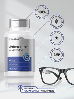 Foto 5 | Suplemento Horbaach de Astaxantina 4 mg 150 Cápsulas Blandas con Aceite De Coco - Venta Internacional