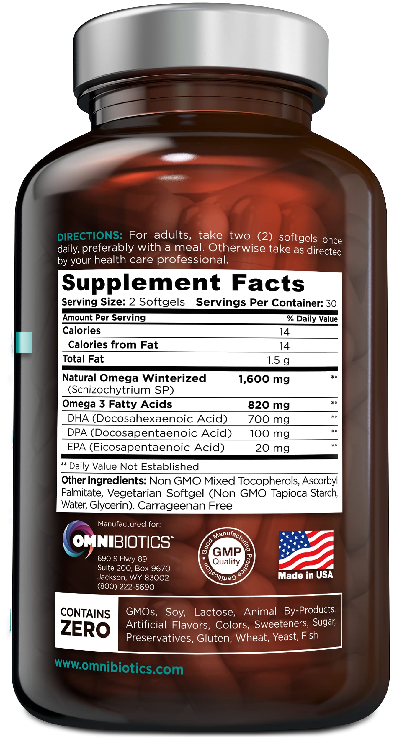 Foto 3 pulgar | Suplemento Omnibiotics  Omega Dha+epa Dha - Venta Internacional