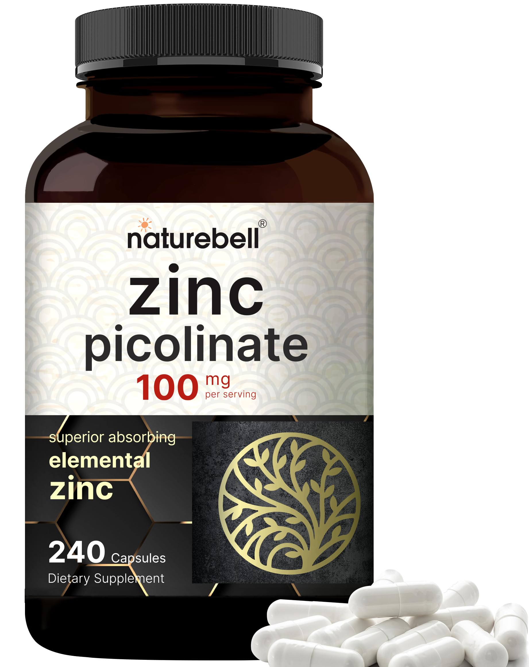 Foto 2 pulgar | Suplemento NatureBell Zinc Picolinate 240 Cápsulas-Venta Internacional