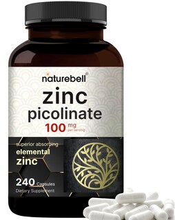Foto 1 | Suplemento NatureBell Zinc Picolinate 240 Cápsulas-Venta Internacional