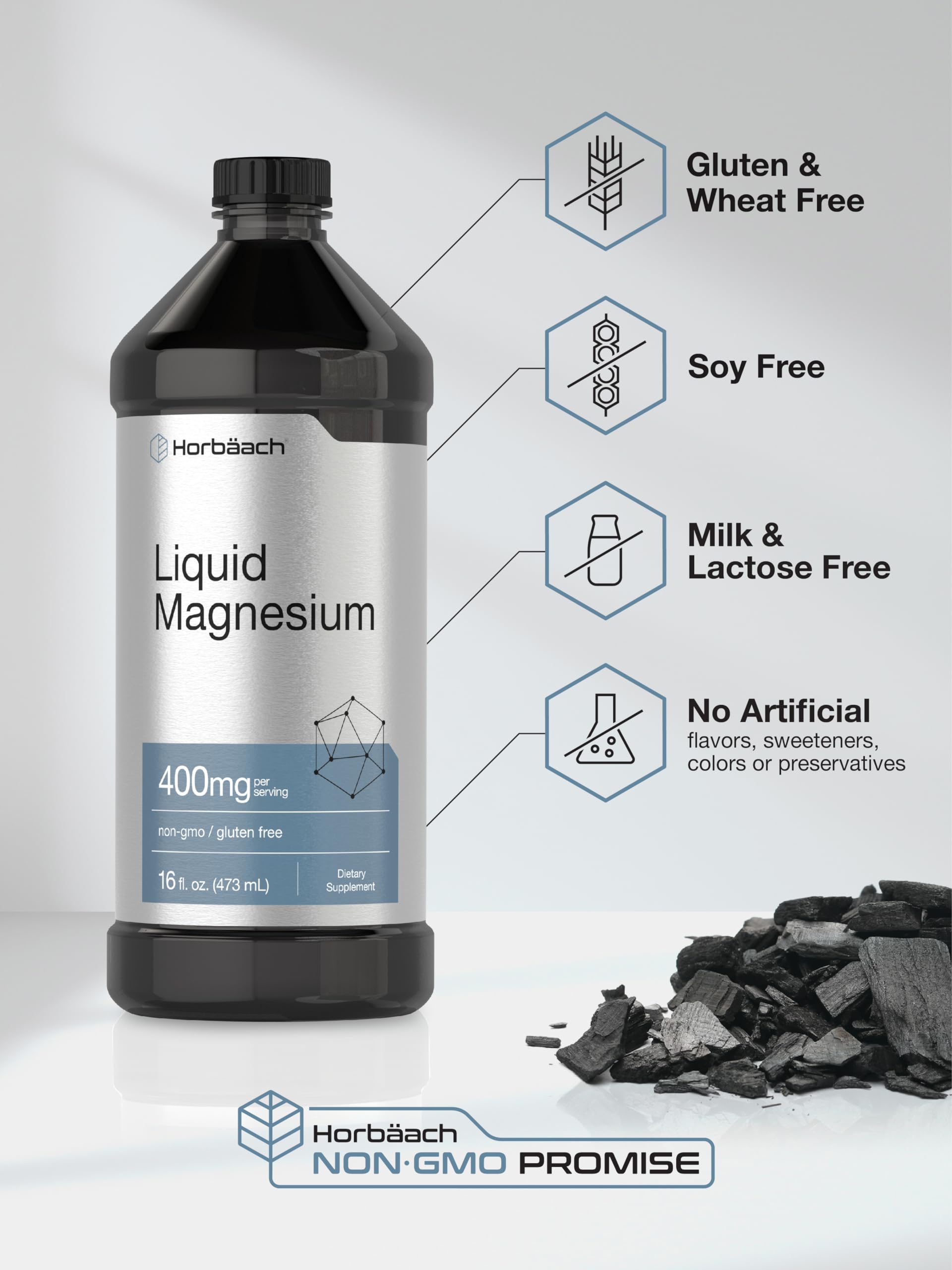Foto 6 pulgar | Suplemento Horbäach Magnesio 400 ml - Venta Internacional