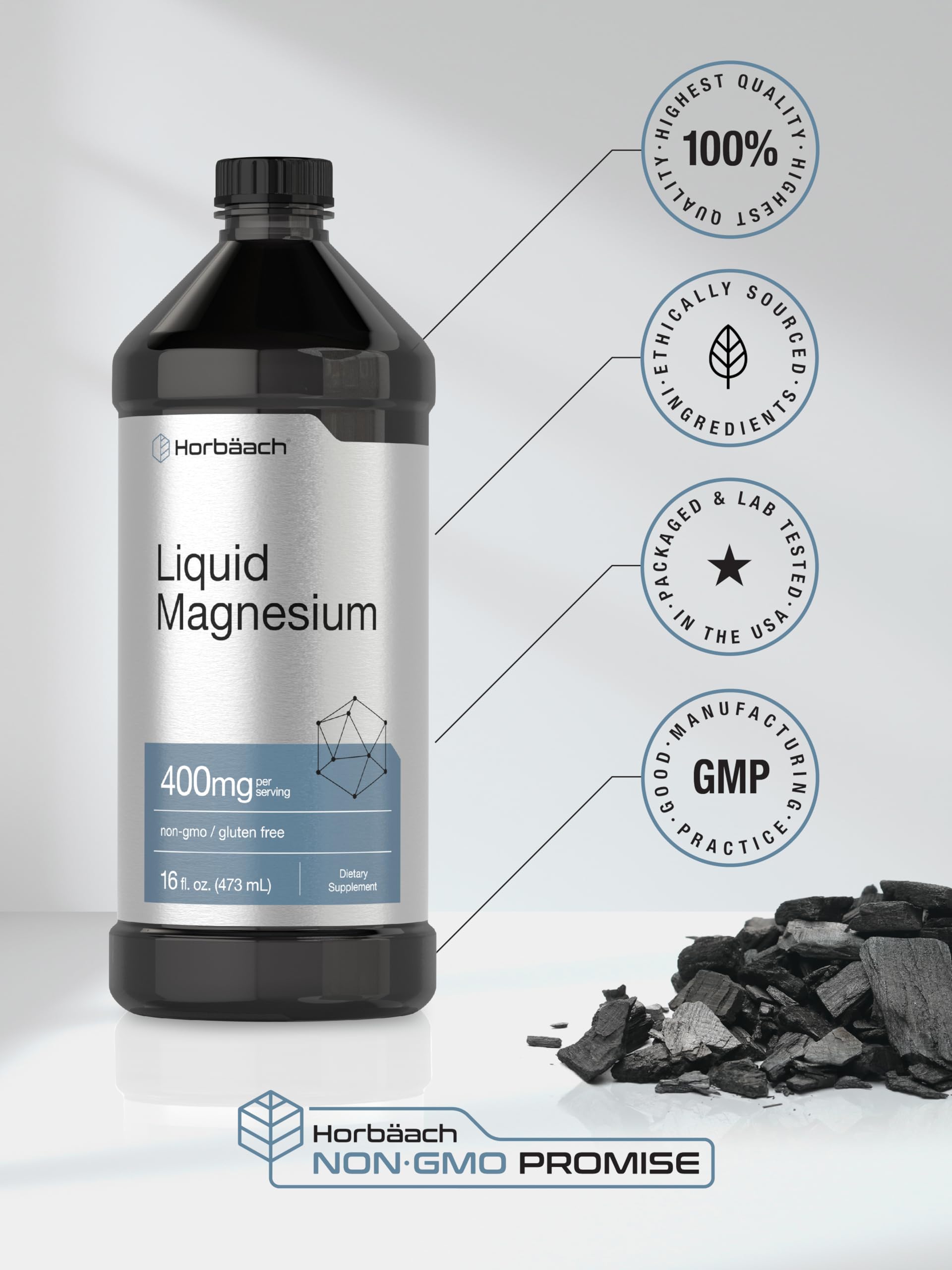 Foto 7 pulgar | Suplemento Horbäach Magnesio 400 ml - Venta Internacional