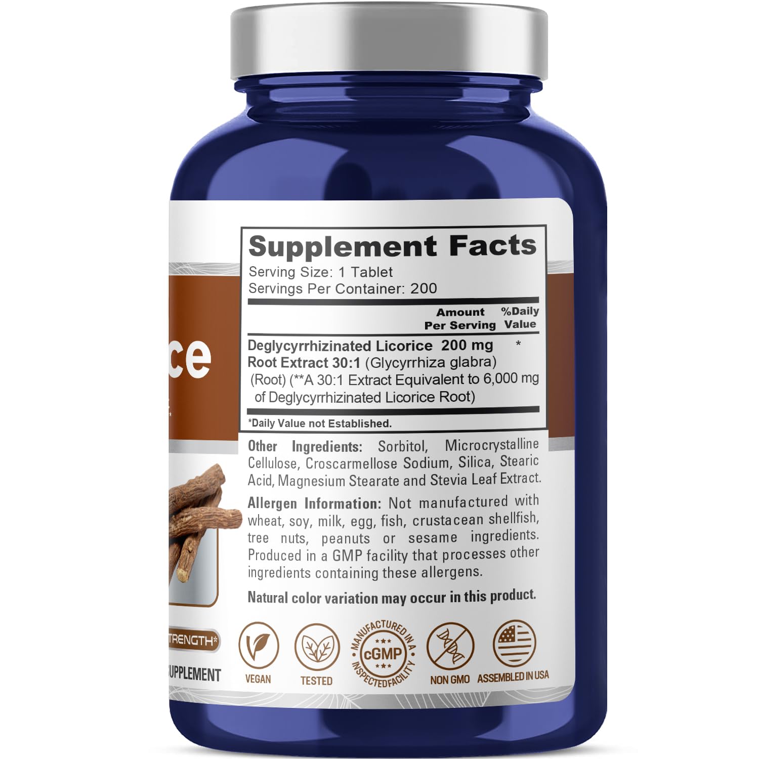 Foto 2 | Suplemento Nusapure Regaliz Desglicirricinado Dgl 6.000 mg - Venta Internacional