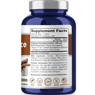 Foto 2 | Suplemento Nusapure Regaliz Desglicirricinado Dgl 6.000 mg - Venta Internacional