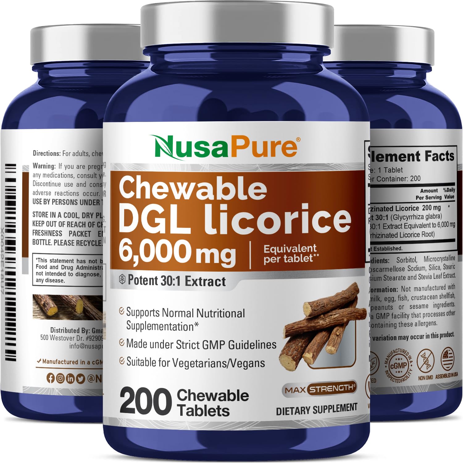 Foto 5 pulgar | Suplemento Nusapure Regaliz Desglicirricinado Dgl 6.000 mg - Venta Internacional