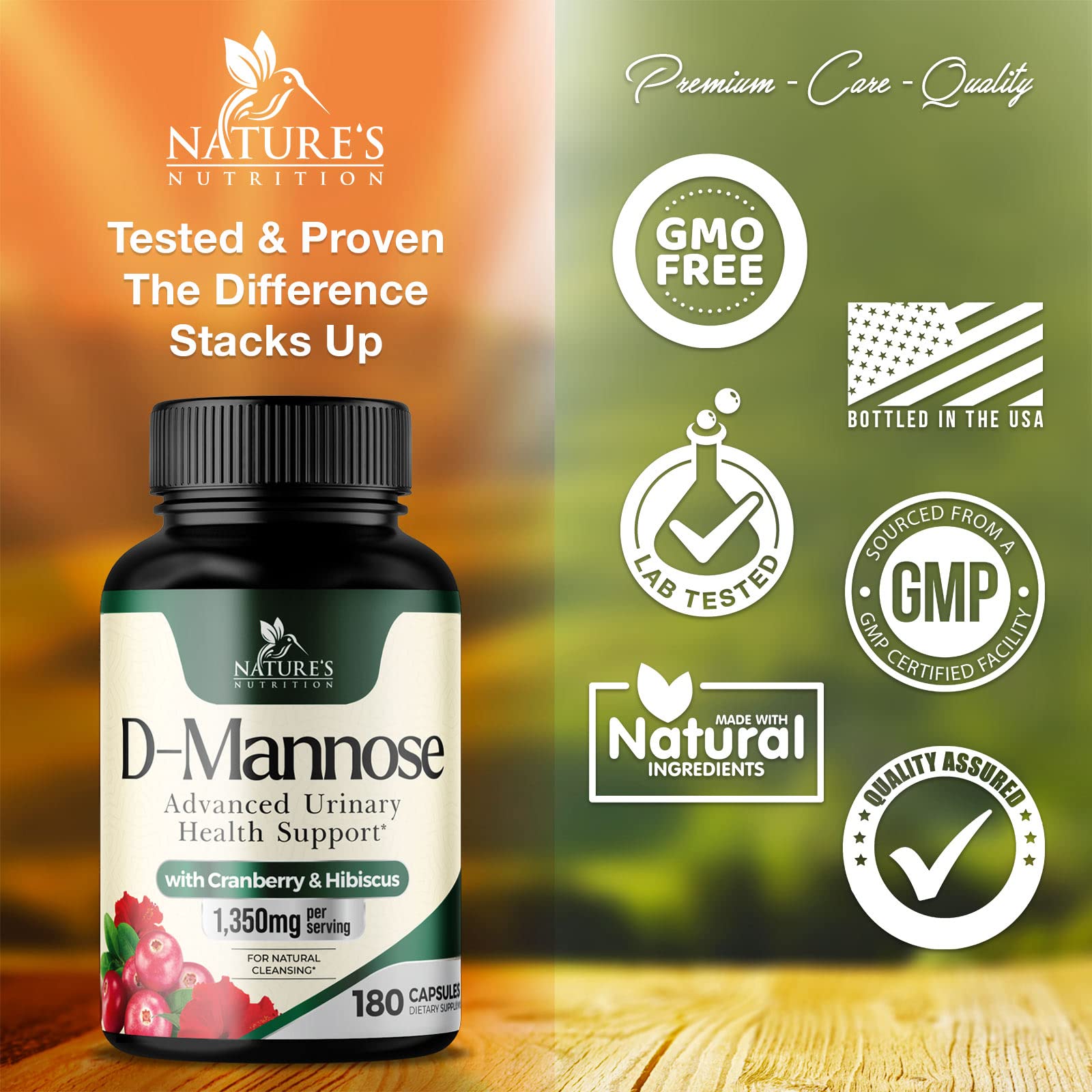 Foto 5 pulgar | Suplemento Nature's Nutrition De D-manosa y Arándano 1350 Mg - Venta Internacional