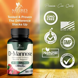 Foto 4 | Suplemento Nature's Nutrition De D-manosa y Arándano 1350 Mg - Venta Internacional