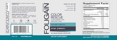 Foto 5 | Suplemento Foligain Color Rescue para Cabello Gris 60 Comprimidos - Venta Internacional