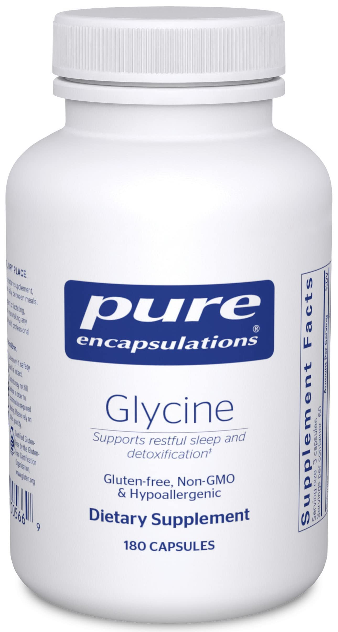 Suplemento Pure Encapsulations Glycine 180 Cápsulas - Venta Internacional
