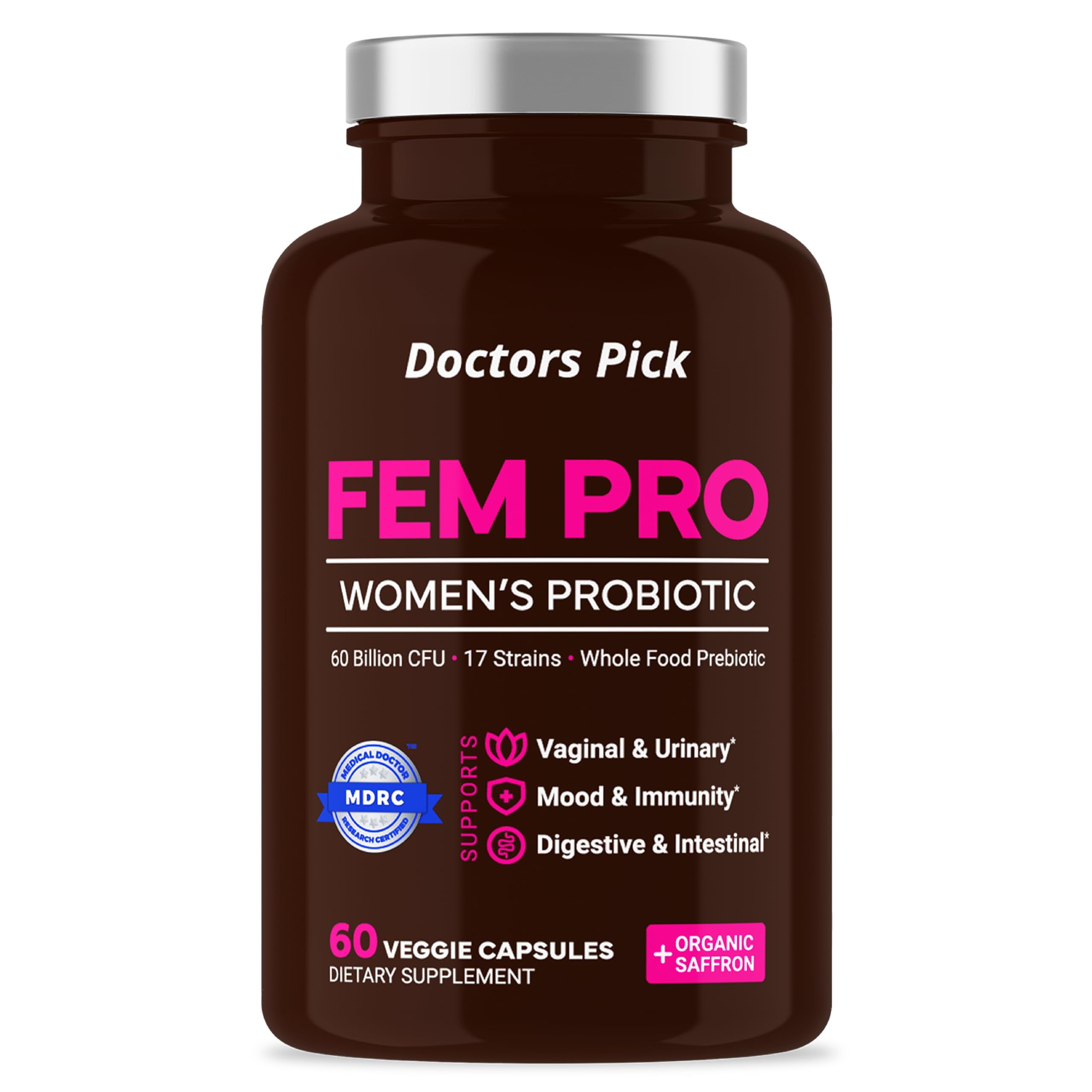 Foto 2 pulgar | Probiotics Doctors Pick Fem Pro Women 60 Cápsulas Vegetarianas - Venta Internacional