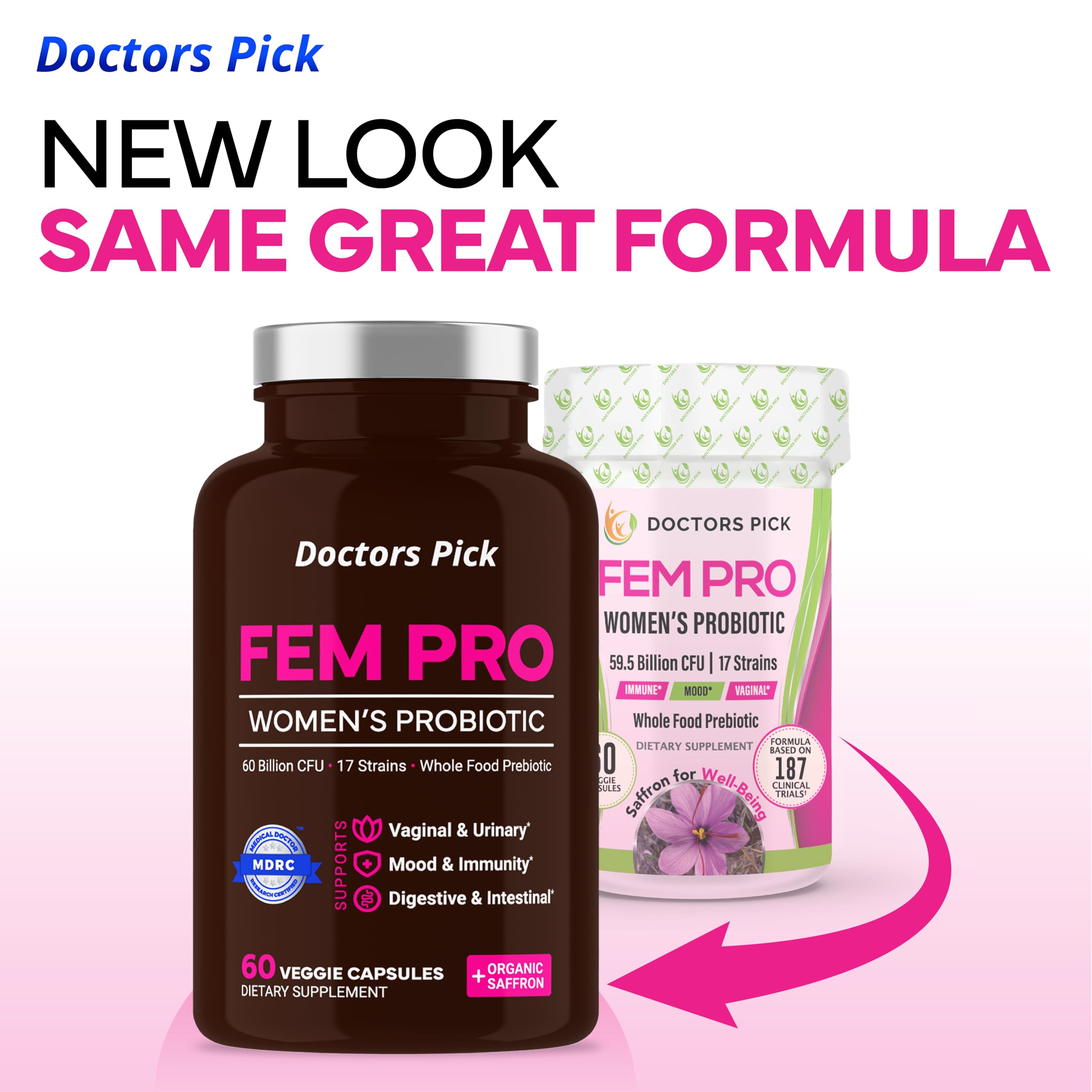 Foto 3 pulgar | Probiotics Doctors Pick Fem Pro Women 60 Cápsulas Vegetarianas - Venta Internacional