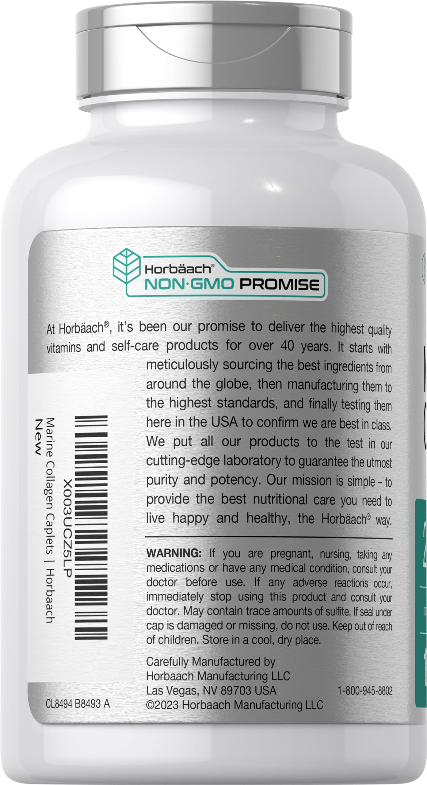 Foto 4 pulgar | Suplemento Horbaach Marine Collagen Peptides 2000 mg 180 Cápsulas - Venta Internacional