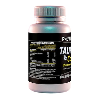 Foto 2 | Taurina Cafeína ProWinner 60 Cápsulas Guaraná