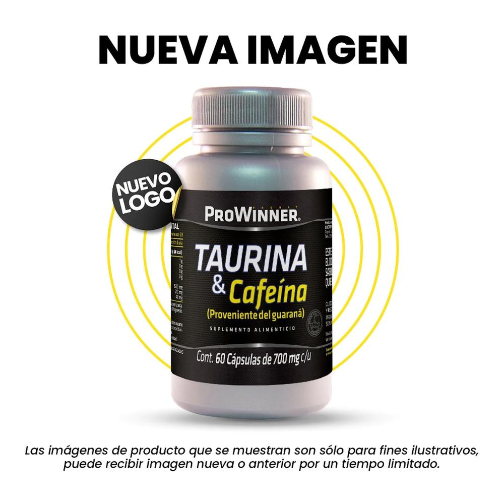 Foto 7 pulgar | Taurina Cafeína ProWinner 60 Cápsulas Guaraná