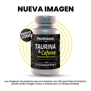 Foto 6 | Taurina Cafeína ProWinner 60 Cápsulas Guaraná