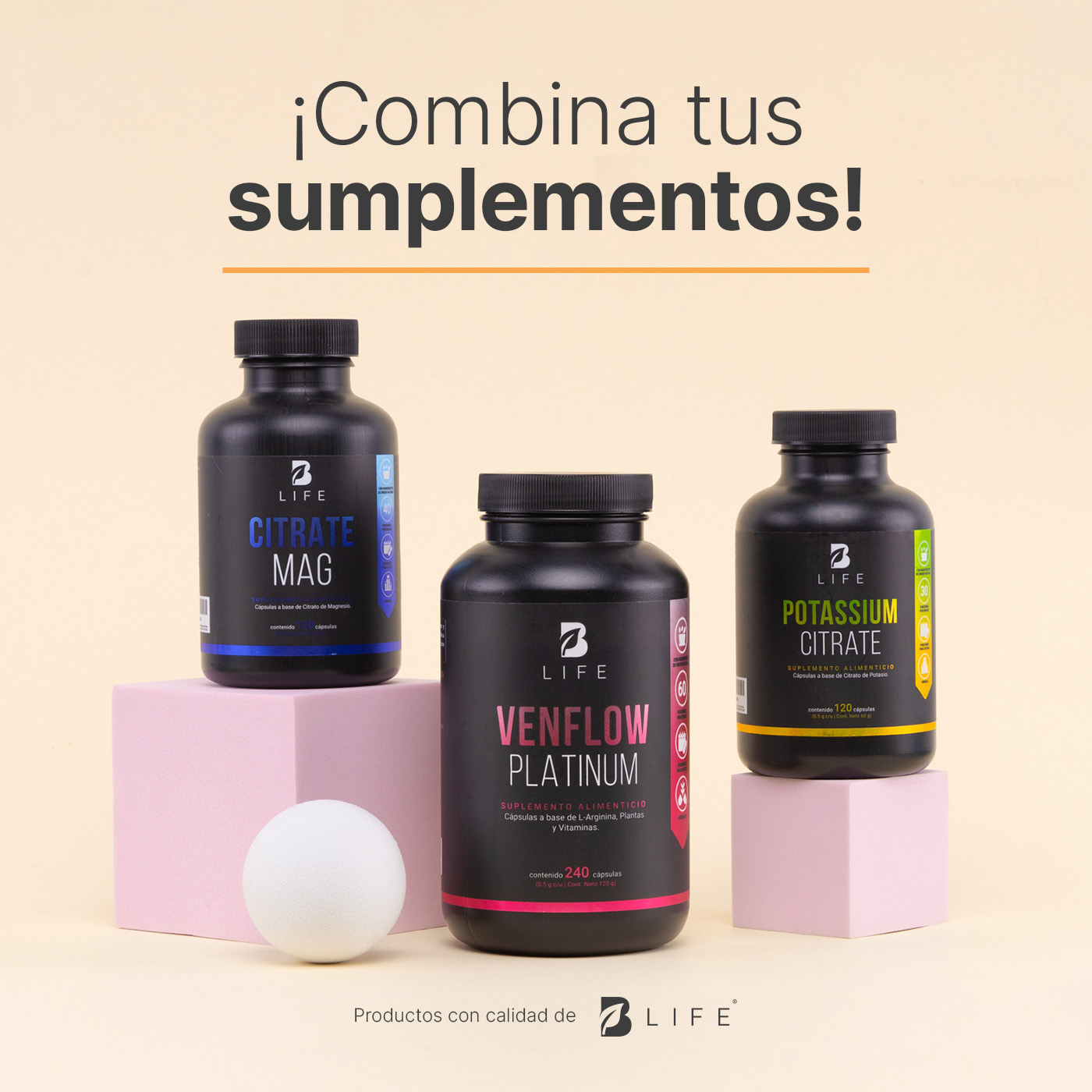 Foto 5 | Suplemento B Life Potassium Citrate de 120 Cápsulas
