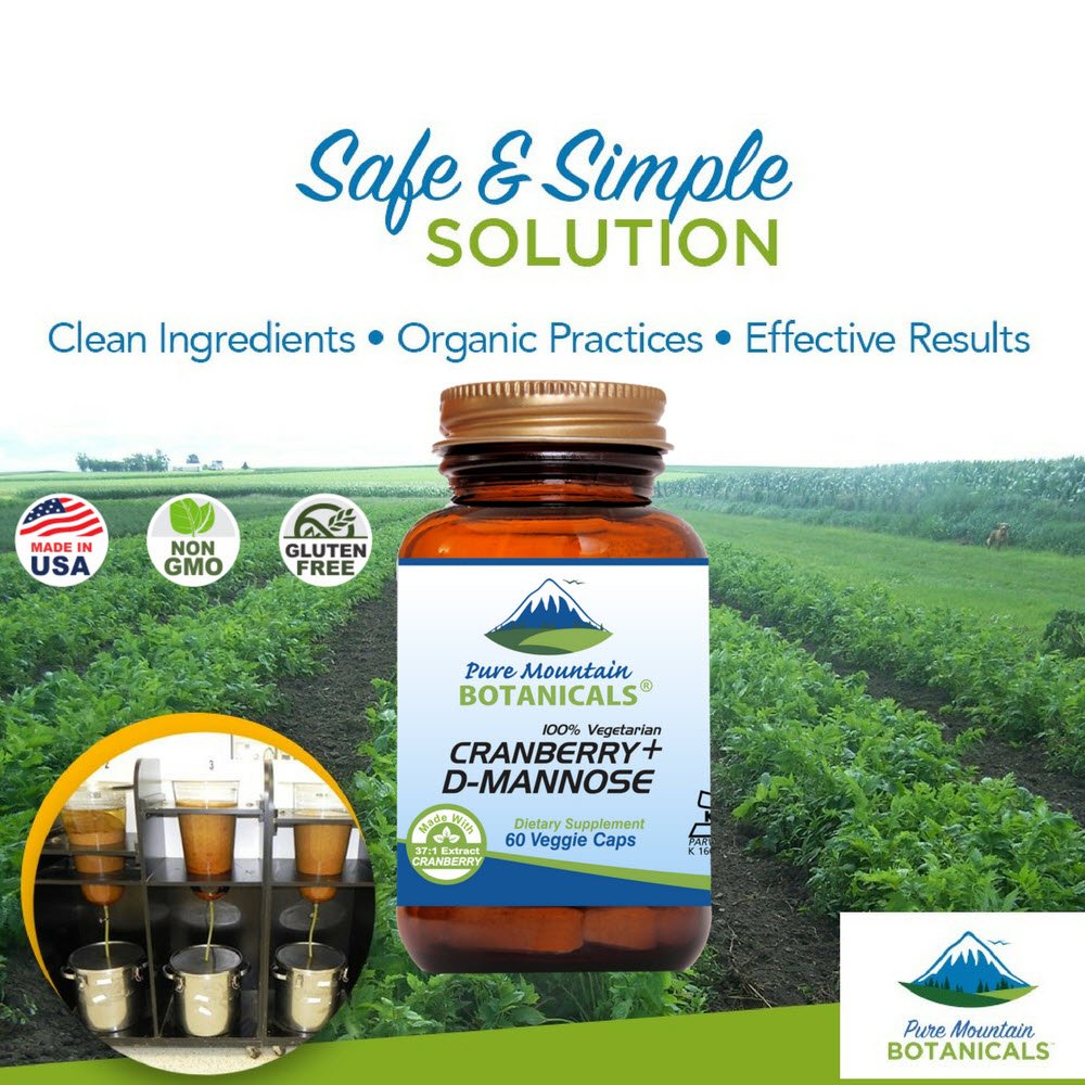 Foto 4 pulgar | Suplemento Pure Mountain Botanicals Arándano D Manosa 1000 Mg - Venta Internacional