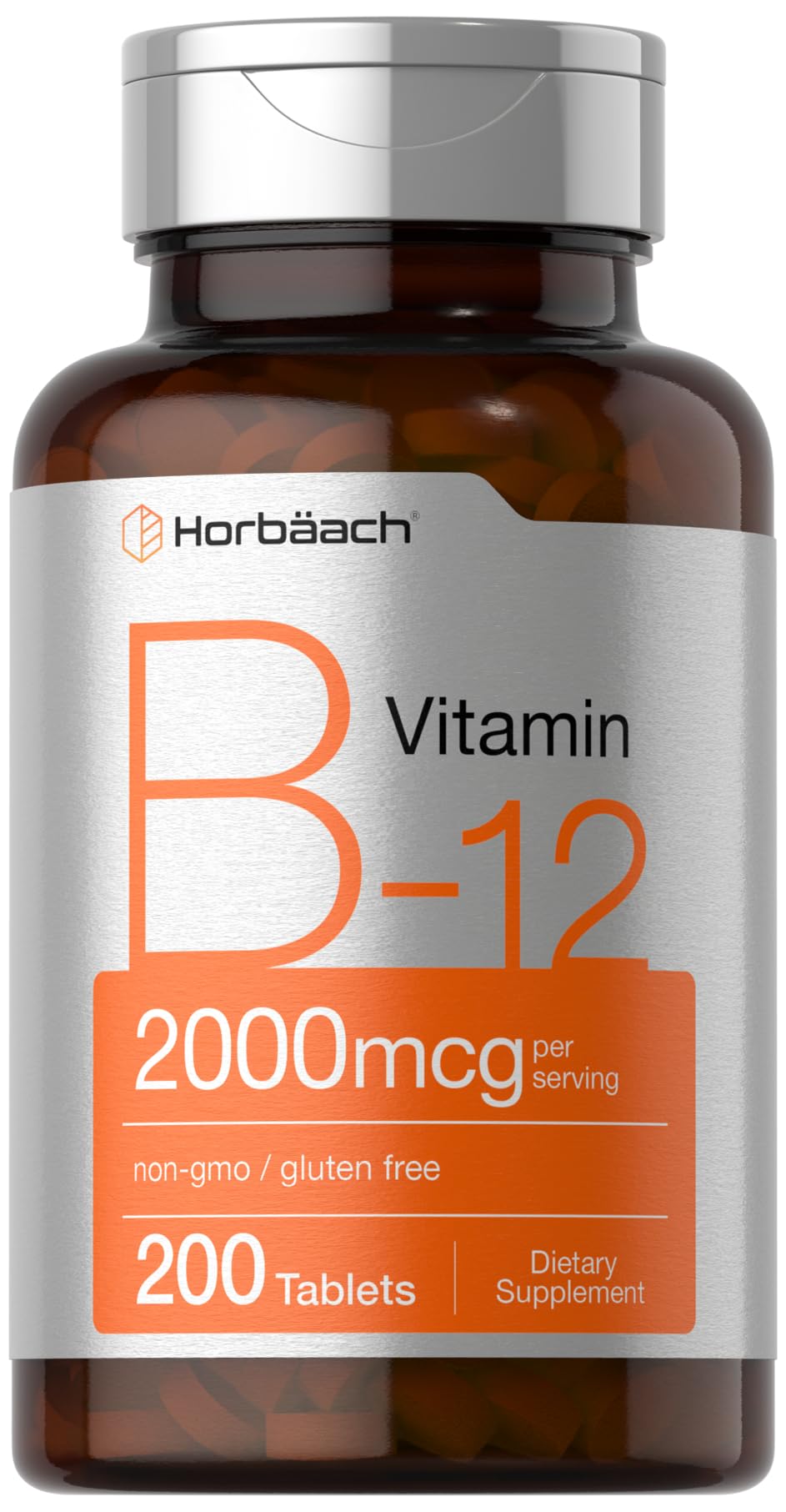 Foto 2 pulgar | Suplemento de Vitamina B12 Horbäach 2000 Mcg 200 Comprimidos Vegetariano - Venta Internacional