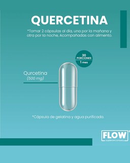 Foto 2 | Flow Vitaminas Minerales y Suplementos -60 Cápsulas de Quercetina 500 mg