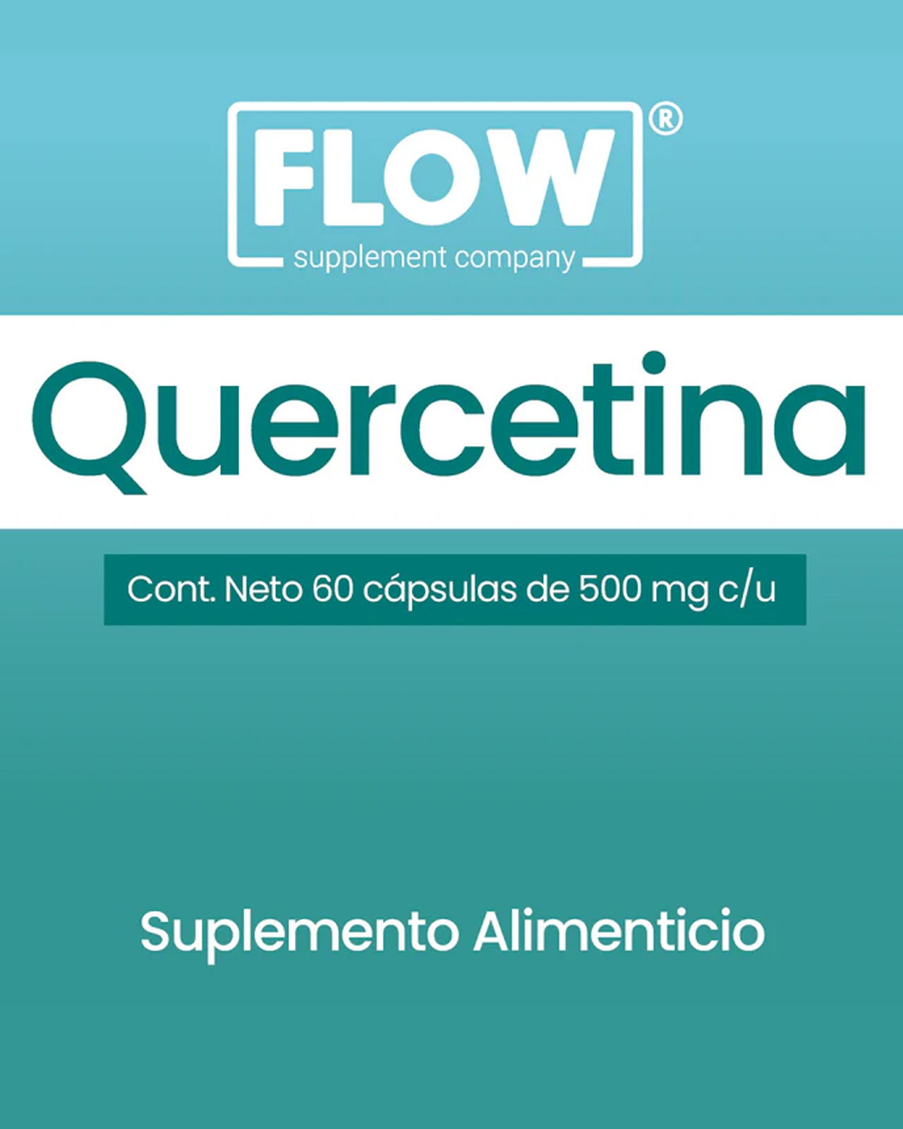 Foto 4 pulgar | Flow Vitaminas Minerales y Suplementos -60 Cápsulas de Quercetina 500 mg
