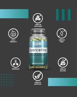 Foto 5 | Flow Vitaminas Minerales y Suplementos -60 Cápsulas de Quercetina 500 mg