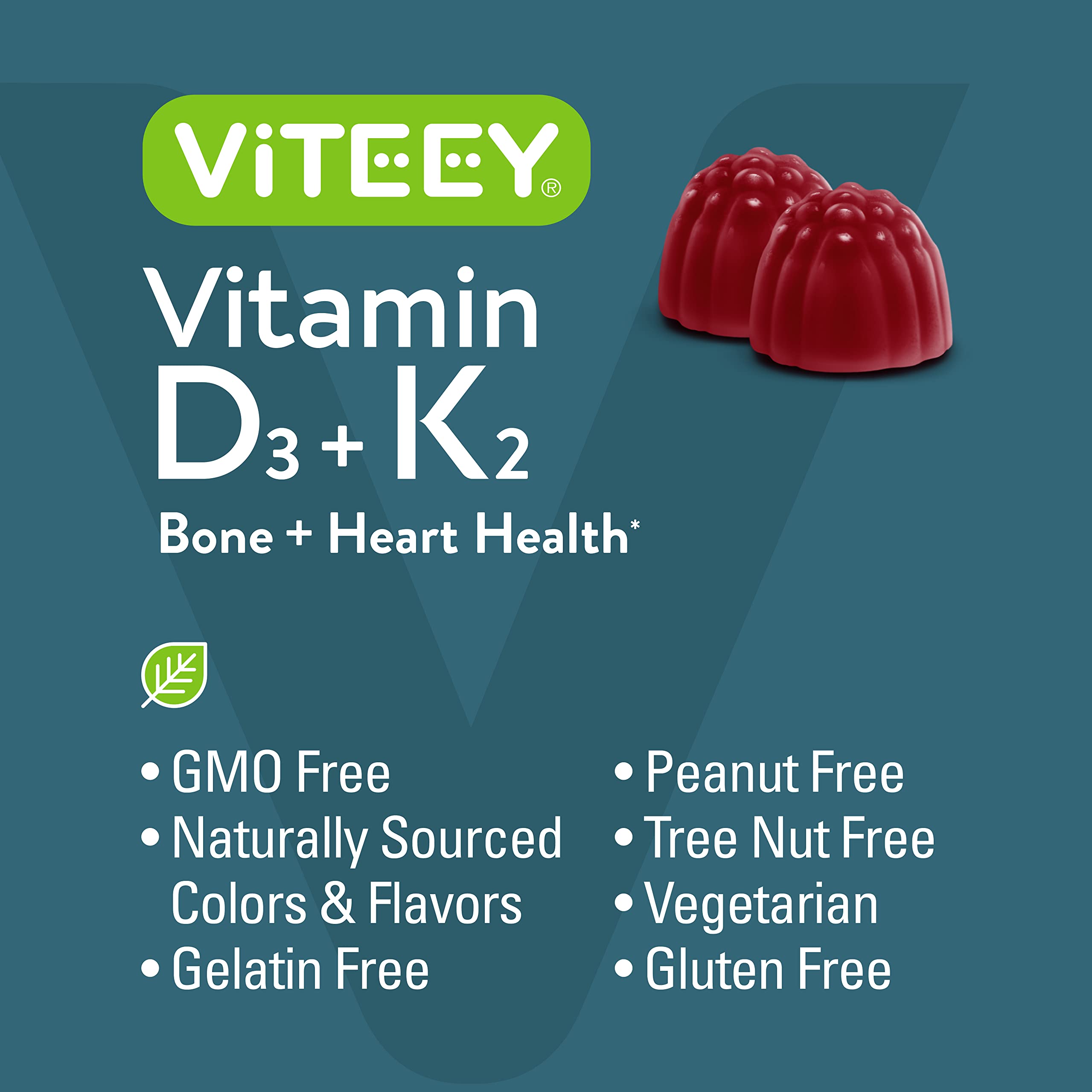 Foto 6 pulgar | Vitamina D3 K2 Viteey en Gomitas 1000 Ui 100 mcg 2 Piezas - Venta Internacional