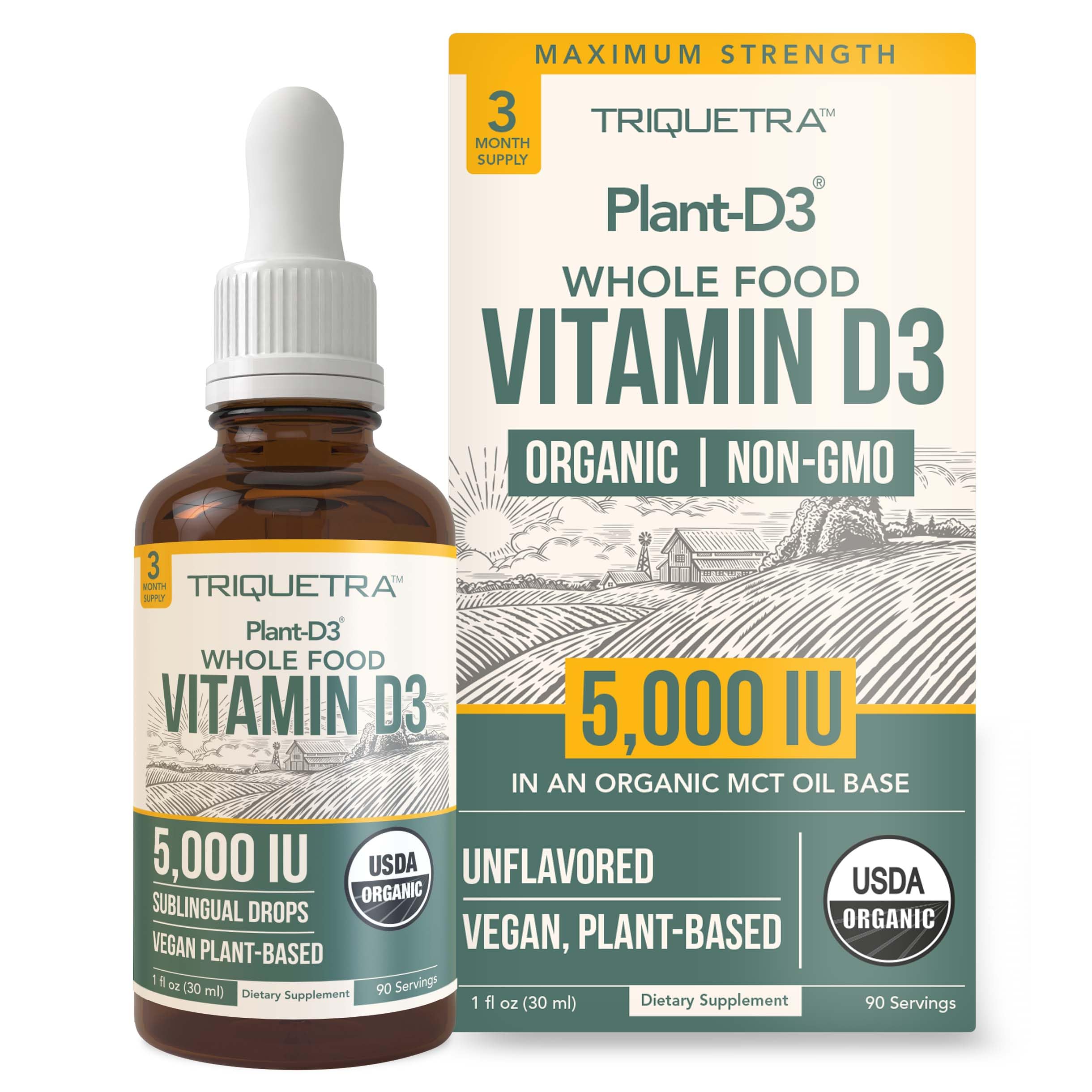 Foto 1 | Vitamina D3 Triquetra Health en Gotero Plant-d3 Orgánica 5000 Iu - Venta Internacional