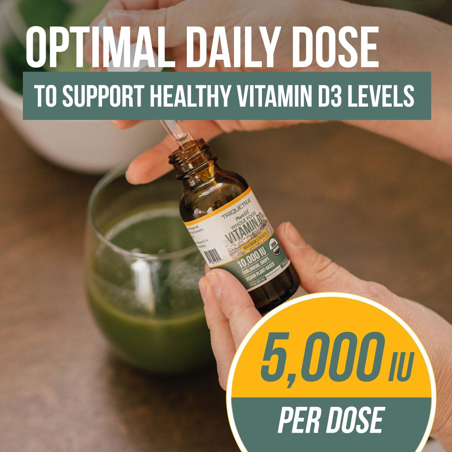 Foto 4 pulgar | Vitamina D3 Triquetra Health en Gotero Plant-d3 Orgánica 5000 Iu - Venta Internacional