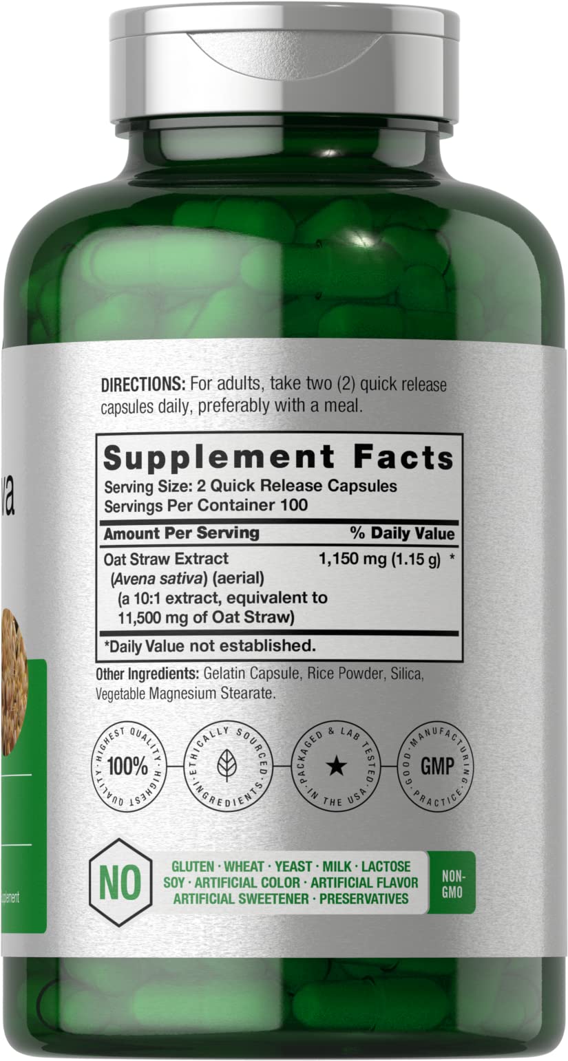 Foto 2 | Suplemento de Extracto de Horbaach Avena Sativa 150 Mg 200 Cápsulas - Venta Internacional