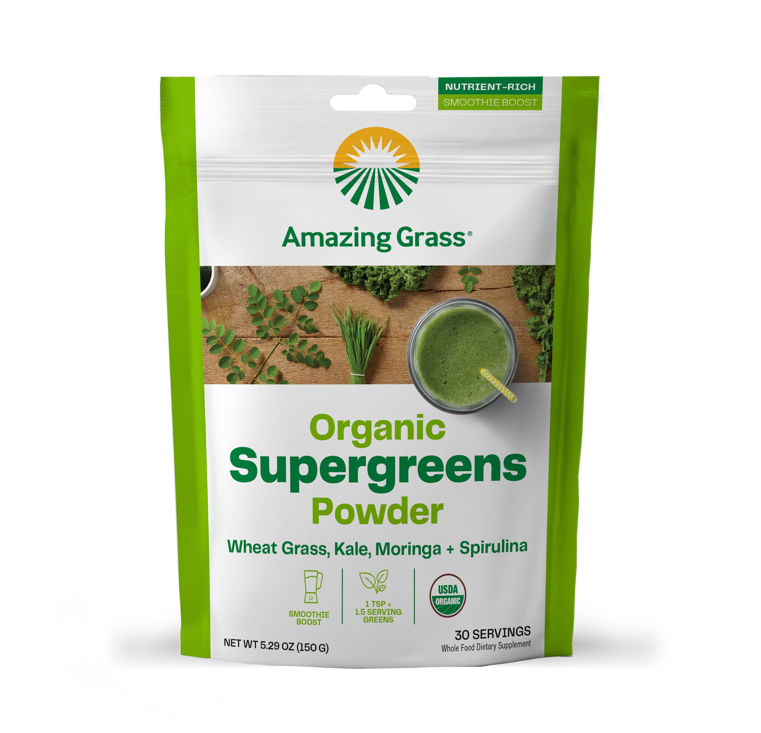Foto 2 pulgar | Super Greens Booster Amazing Grass 30 Porciones - Venta Internacional