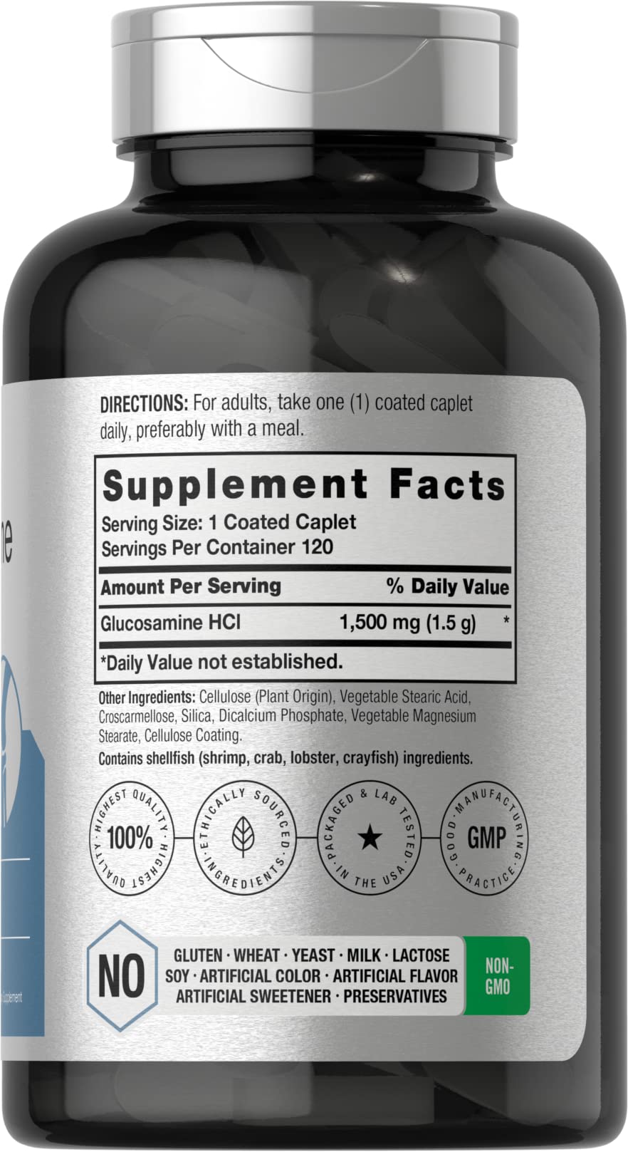 Foto 3 pulgar | Suplemento Horbäach Glucosamine Hcl 1500 mg 120 Cápsulas - Venta Internacional