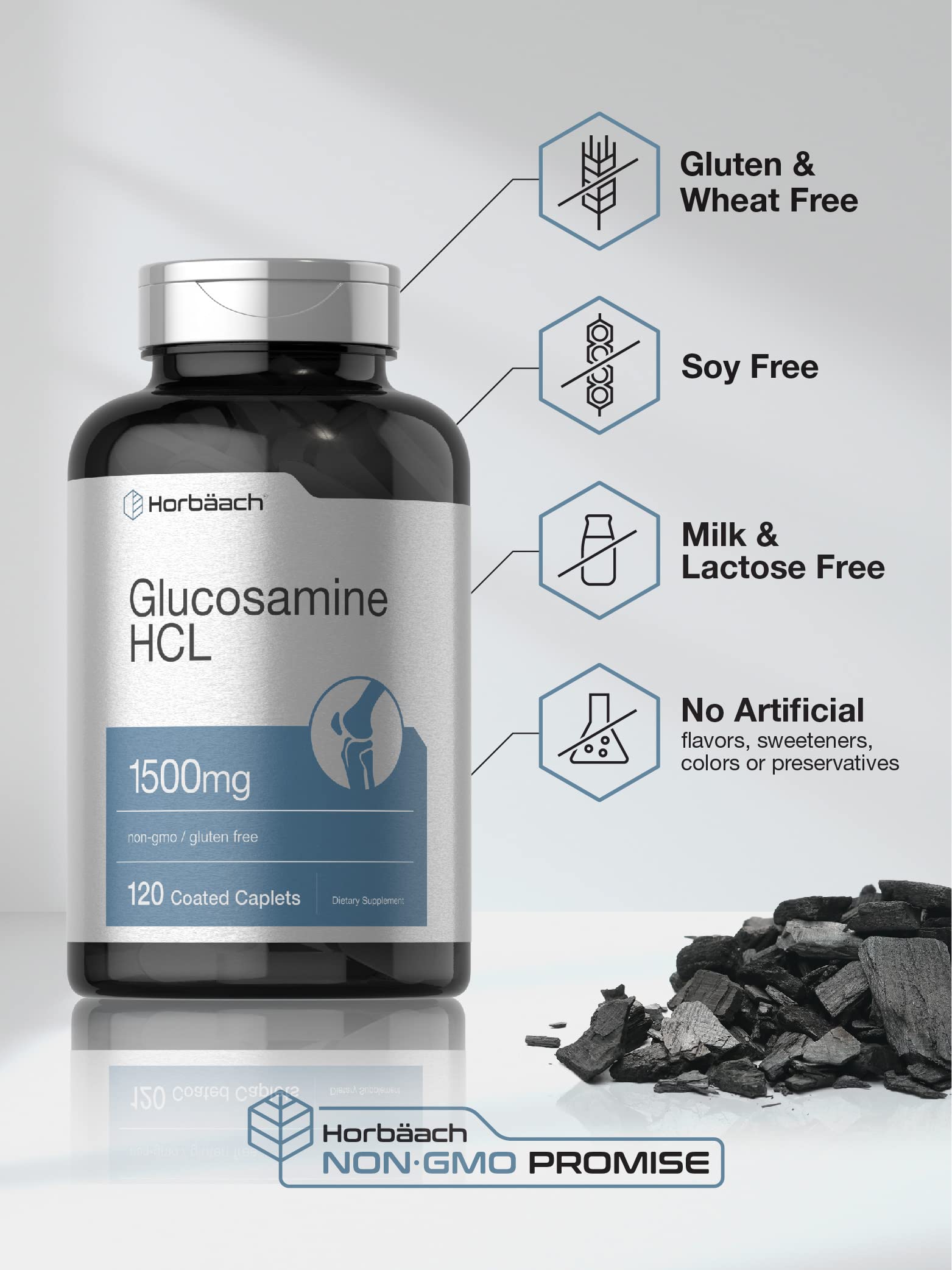 Foto 5 pulgar | Suplemento Horbäach Glucosamine Hcl 1500 mg 120 Cápsulas - Venta Internacional
