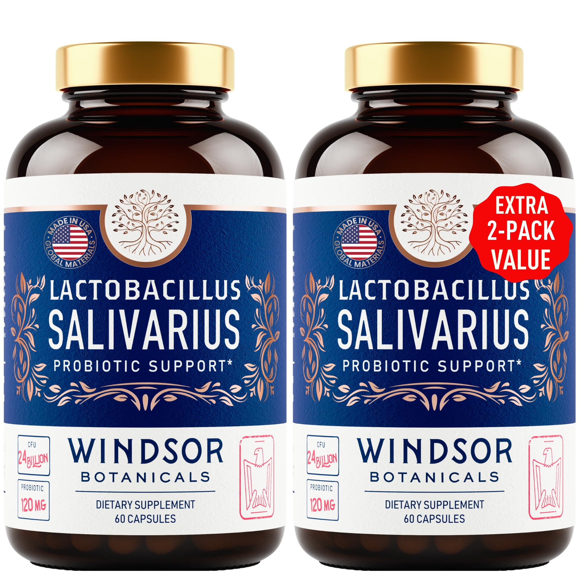 Foto 2 pulgar | Probióticos Windsor Botanicals Lactobacillus Salivarius para la salud bucal e intestinal