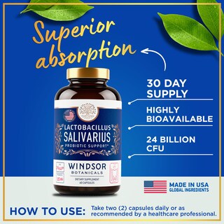 Foto 4 | Probióticos Windsor Botanicals Lactobacillus Salivarius para la salud bucal e intestinal