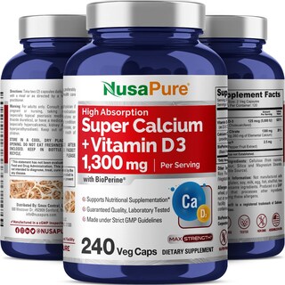 Foto 4 | Suplemento Nusapure Super Calcium + Vitamina D3 240 Cápsulas - Venta Internacional