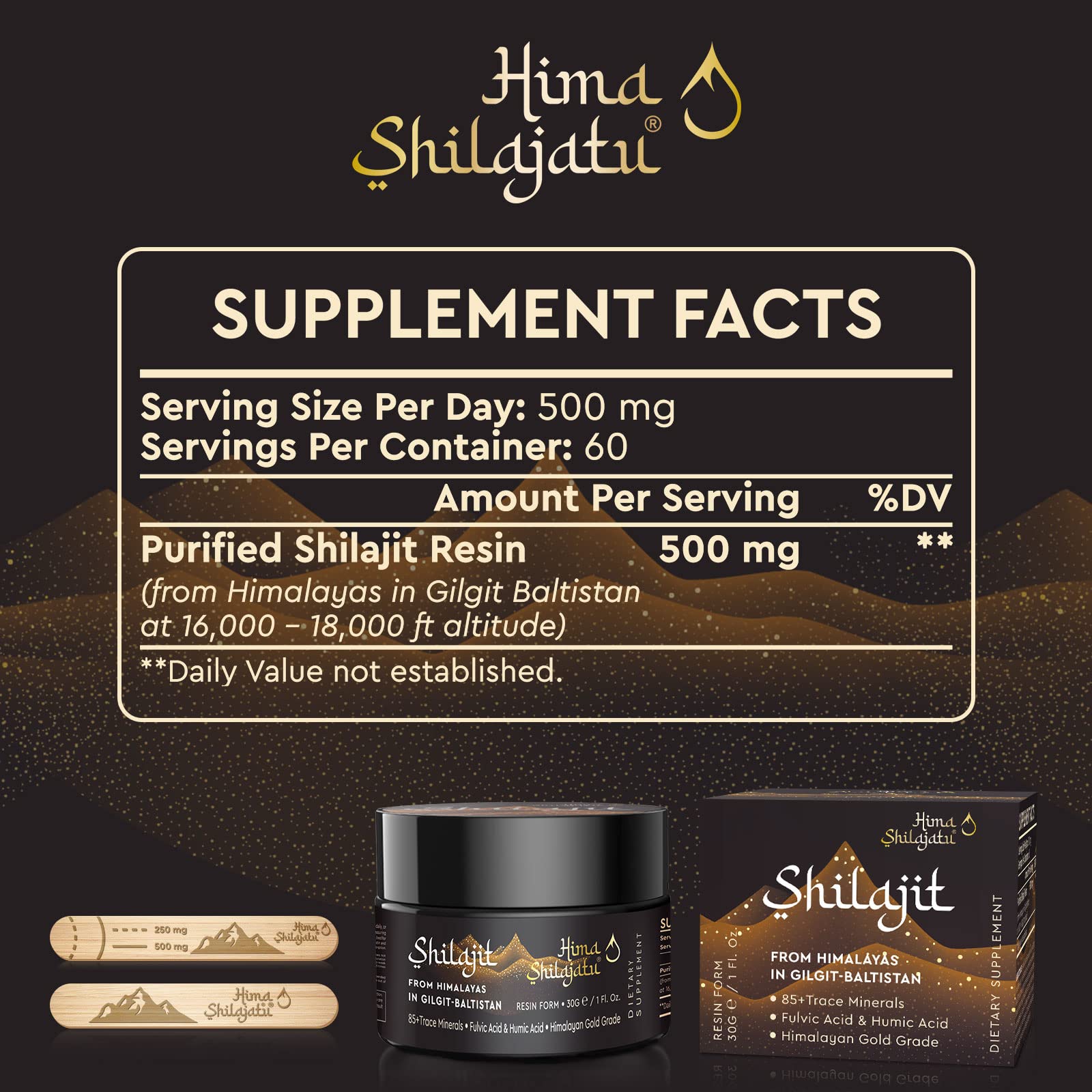 Foto 3 pulgar | Suplemento de Resina Hima Shilajatu Shilajit Grado Dorado 30 G X 3 - Venta Internacional