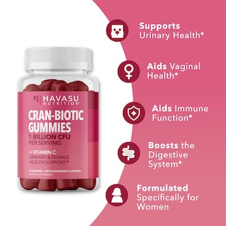 Foto 4 | Gomitas Cran Biotic Havasu Nutrition para Mujeres - Apoyo al Tracto Urinario y Digestivo