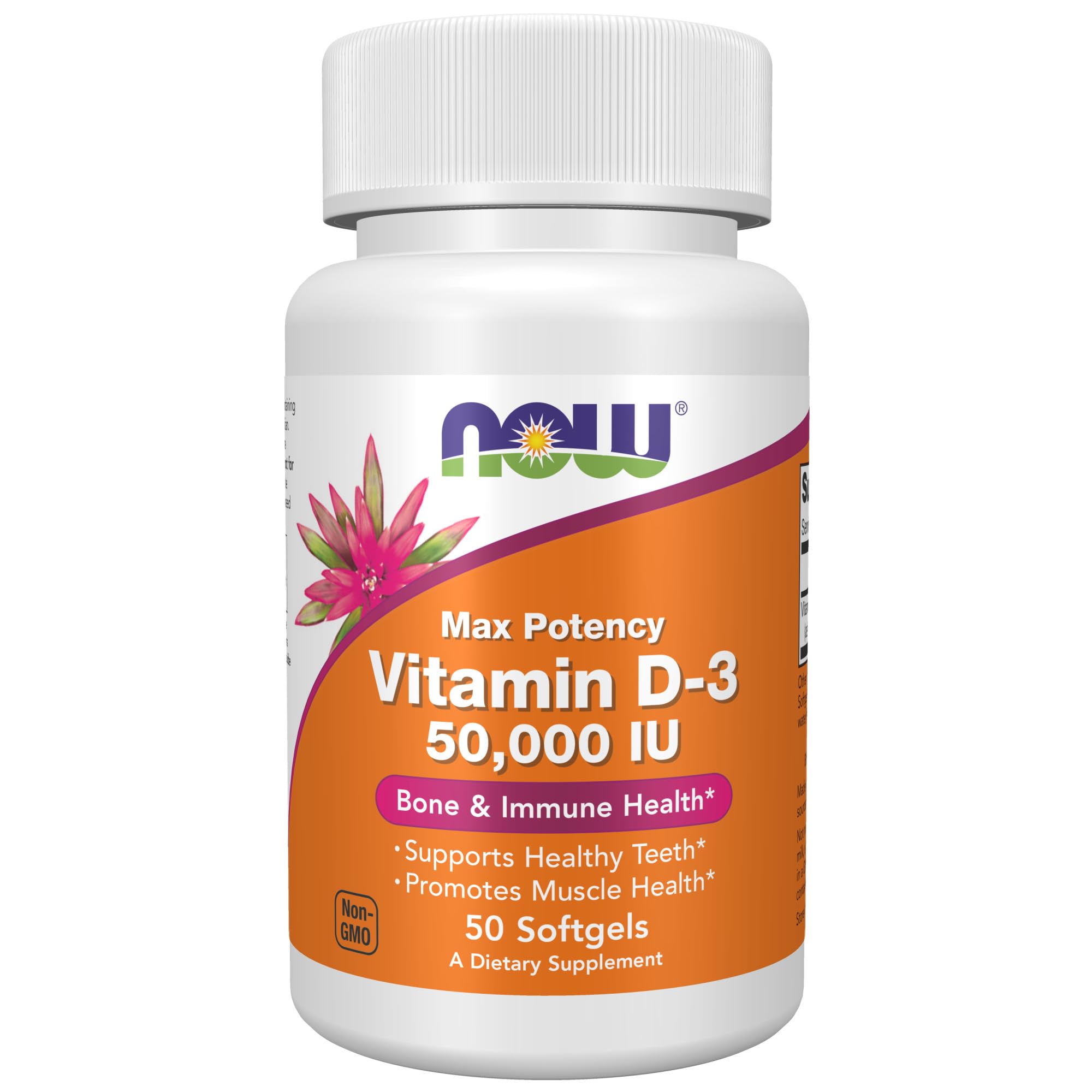Vitaminas D-3 Now 50 000 Ui 50 Cápsulas Blandas - Venta Internacional