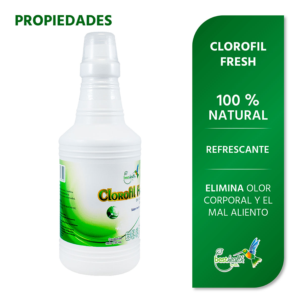 Foto 3 pulgar | Clorofil Fresh Best Health 750 ml Clorofila Líquida Concentrada