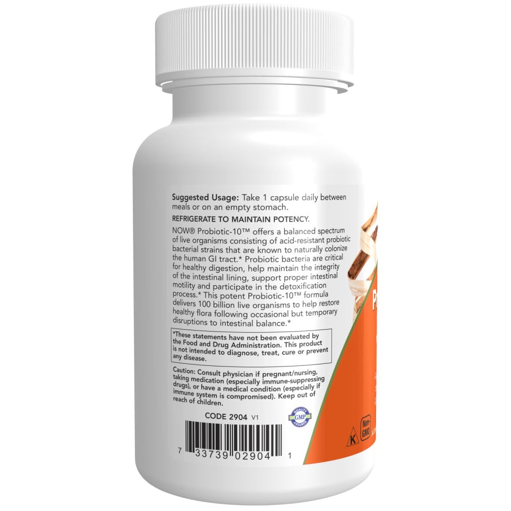 Foto 4 pulgar | Suplemento Now Probiotic-10 de 100 Mil Millones de Cápsulas Vegetarianas - Venta Internacional