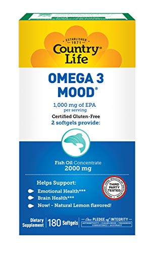Foto 2 pulgar | Suplemento Country Life Omega 3 Mood 2000 Mg 180 Cápsulas Blandas - Venta Internacional