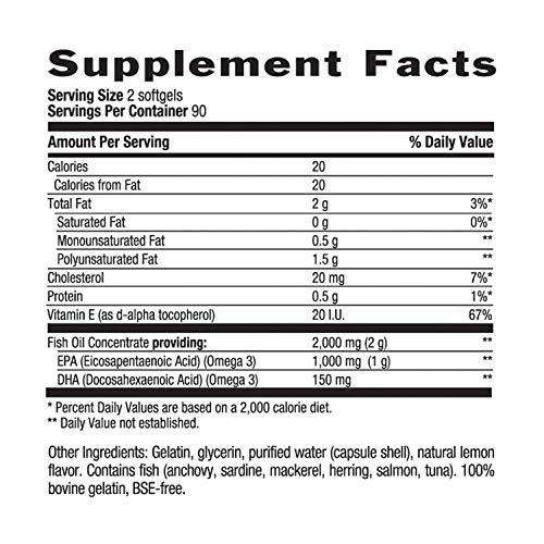 Foto 5 pulgar | Suplemento Country Life Omega 3 Mood 2000 Mg 180 Cápsulas Blandas - Venta Internacional