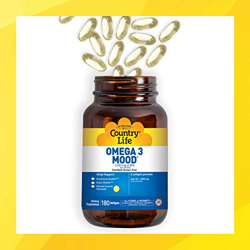 Foto 6 pulgar | Suplemento Country Life Omega 3 Mood 2000 Mg 180 Cápsulas Blandas - Venta Internacional