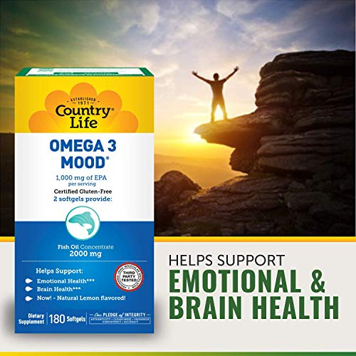 Foto 7 pulgar | Suplemento Country Life Omega 3 Mood 2000 Mg 180 Cápsulas Blandas - Venta Internacional