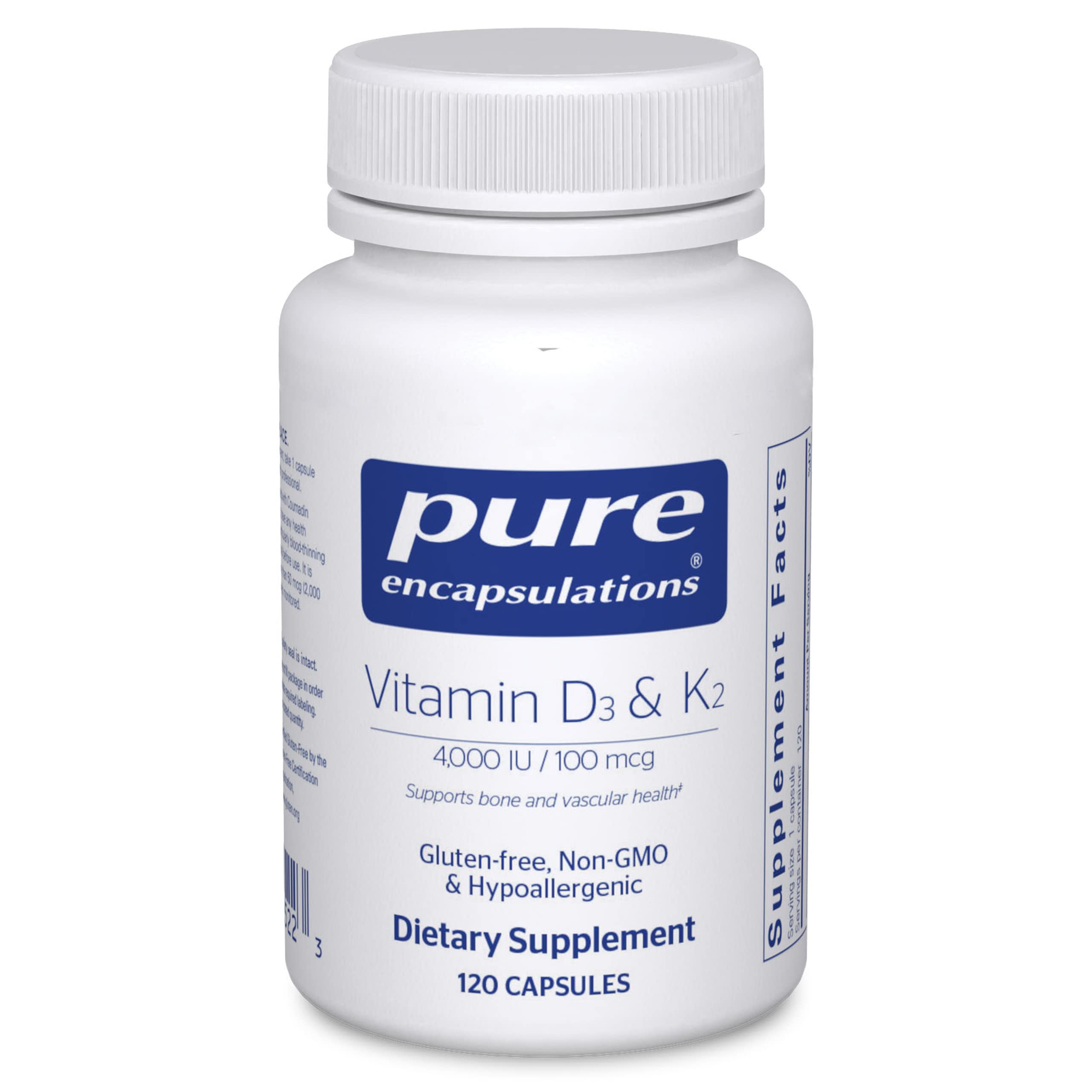 Foto 2 pulgar | Suplemento Vitamina D3 y K2 de Pure Encapsulations 120 Cápsulas - Venta Internacional